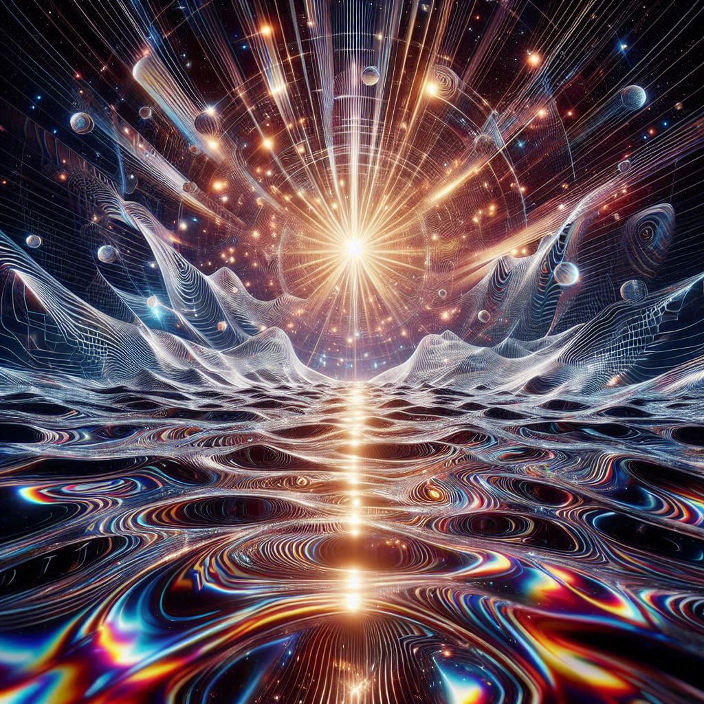 Prismatic Vibrations — light through water digital art print
